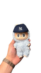 NY Yankees fitted hat on Popmart Labubu figure